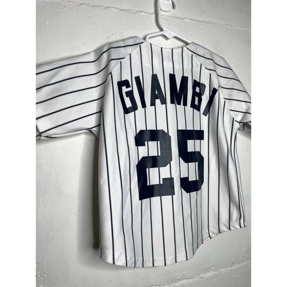 Vintage Youth New York Yankees GIAMBI 25 Jersey Russell Athletic Size 5/6 - Picture 6 of 6